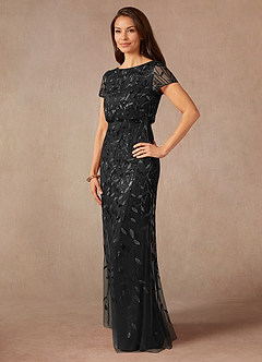 Azazie Lehi vestidos de madre de la novia Vestido de Negro de Lentejuelas de Corte En A image5