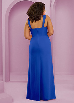 Barbie ♥ Azazie Bridesmaid Dresses Royal Blue Mermaid Pleated Chiffon Dress image2