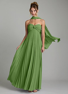 Azazie Tempest Brautjungfernkleider Wandelbar Empire Korsett Chiffon Kleid Basilikum image1