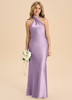 Azazie Chickie Junior Klä av Tubklänning i Stretch Satin Plisserad image3