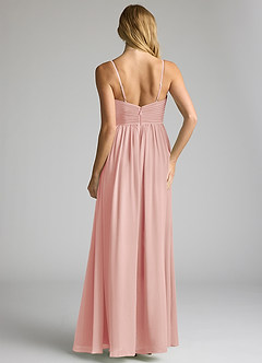Azazie Alia Bridesmaid Dresses Rosette A-Line Pleated Chiffon Dress image5