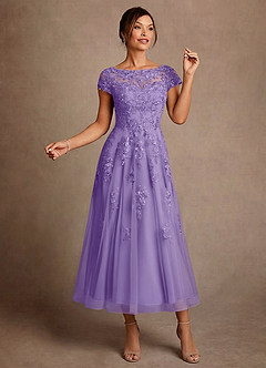 Azazie Jolanda Mother of the Bride Dresses Tahiti A-Line Lace Dress image3