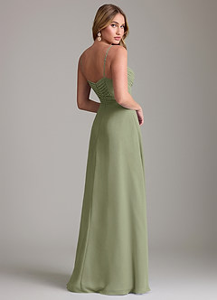 Azazie Terese Bridesmaid Dresses Pistachio A-Line Pleated Chiffon Dress image2