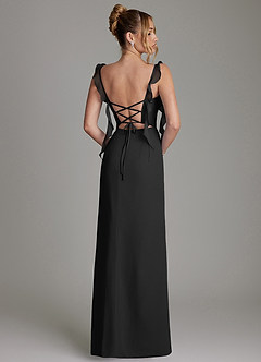 Azazie Jessamine 신부 들러리 드레스 인어 코르셋 쉬폰 바닥 길이 드레스 image8