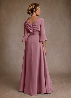 Azazie Eire Mother of the Bride Dresses Vintage Mauve A-Line Pleated Chiffon Dress image2
