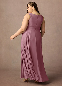 Azazie Galvan Mother of the Bride Dresses Vintage Mauve A-Line Sequins Chiffon Dress image11
