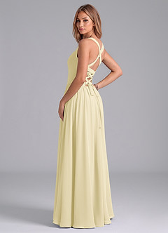 Azazie Francis Suknie dla druhen Linia A Gorset Szyfon Do ziemi Sukienka image2