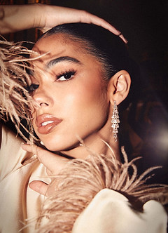 front Zirconia Tassel Drop Earrings
