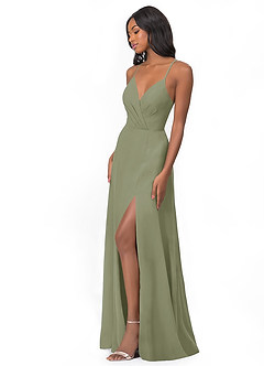 Azazie Everleigh Bridesmaid Dresses Pistachio A-Line Sweetheart Pleated Chiffon Dress image5