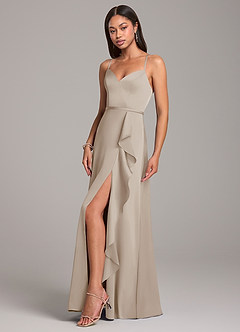 Azazie Naeem Bridesmaid Dresses Frost A-Line Stretch Satin Dress image3