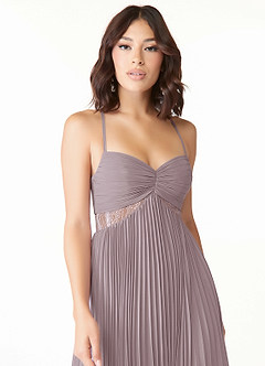 Azazie Devyn Abiti da Damigella Abito A-Line in Chiffon Corsetto Dusk image5