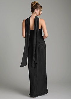Azazie Tierney Bridesmaid Dresses Black A-Line Strapless Chiffon Convertible Dress image10