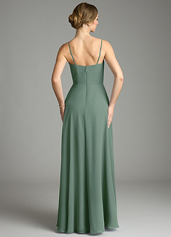 Azazie Audreana Final Sale Eucalyptus A-Line Sweetheart Neckline Chiffon Dress image6