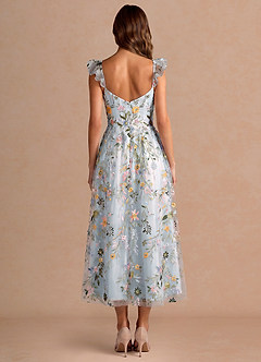 Midi jurk Denisse Hemelsblauw image2