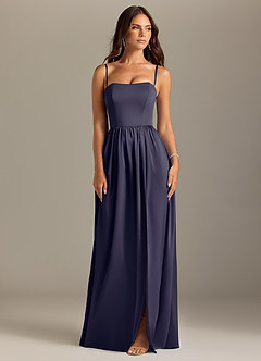 Azazie Calianna Bridesmaid Dresses Stormy A-Line Off the Shoulder Stretch Satin Convertible Dress image8