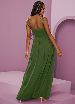 Barbie ♥ Azazie Bridesmaid Dresses Olive A-Line Pleated Chiffon Dress image10