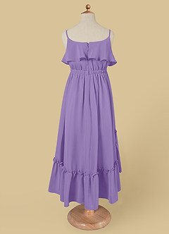 Azazie Karmen Blumenmädchenkleider A-Linie Gestreift Chiffon Kleid Tahiti image7