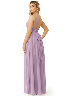 Azazie Kora Bridesmaid Dresses Wisteria A-Line Pleated Chiffon Dress image5