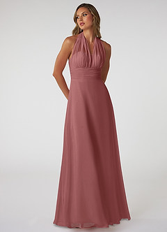 Azazie Fifi Bridesmaid Dresses Amethyst A-Line Strapless Chiffon Convertible Dress image6