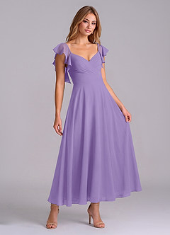 Azazie Leilani Bridesmaid Dresses Tahiti A-Line Ruched Chiffon Dress image3