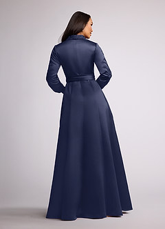 Azazie Ruth Mother of the Bride Dresses Stormy A-Line Lace Matte Satin Dress image4