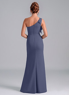 Azazie Rinna Bridesmaid Dresses Stormy Mermaid One Shoulder Chiffon Dress image2