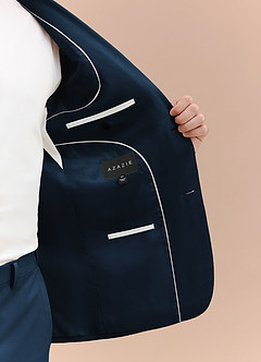 front William Navy Blue Comfort Blend  Suit Jacket