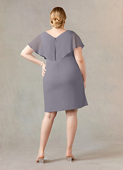 Azazie Julia Mother of the Bride Dresses Shadow Sheath V-Neck Pleated Chiffon Dress image7