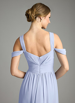 Azazie Lianne Vestidos de damas de honor Vestido de Hielo de Gasa de Corte en A con Vestidos sin tirantes image6