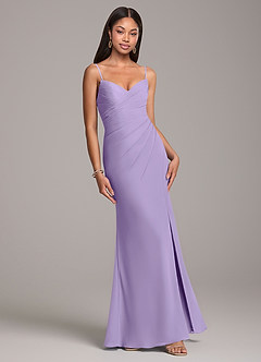 Azazie Yola Final Sale Lilac Mermaid Strapless Chiffon Convertible Dress image5