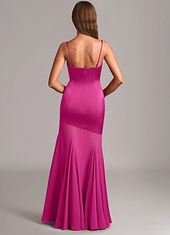 Azazie Uma Bridesmaid Dresses Fuchsia Mermaid Strapless Chiffon Convertible Dress image5