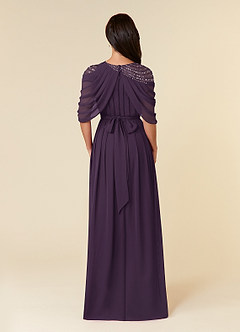 Azazie Olena Mother of the Bride Dresses Plum A-Line Sequins Chiffon Dress image2
