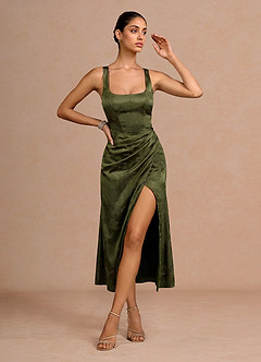 Isabelle Dark Moss Midi Dress image5