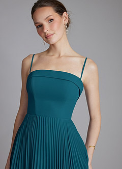 Azazie Mariana Bridesmaid Dresses Ink Blue A-Line Strapless Chiffon Dress image4