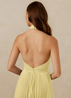 Christian Siriano Bridal for Azazie 1007 Brautjungfernkleider A-Linie Plissee Stretch-Satin Kleid Zitronensorbet image7