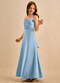 Azazie Kandi Girls Formal Final Sale Dusty Rose A-Line Sweetheart Neckline Stretch Satin Dress image2