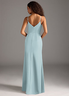 Azazie Deandra Bridesmaid Dresses Mist Mermaid Pleated Chiffon Dress image6