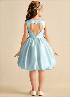 Azazie Nirvana Robe Demoiselle D'honneur Fillette Robe Princesse en Mat Satiné Rayé Brume image1