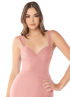 Azazie Audre Schlussverkauf Meerjungfrau-Linie Plissee Chiffon Kleid Agave image5