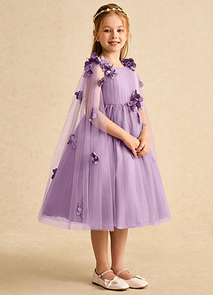 Azazie Staria Flower Girl Dresses Wisteria Ball-Gown Ruched Tulle Dress image8