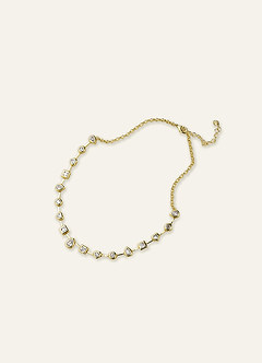 front Collier serti de cristaux mélangés