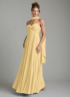 Azazie Tempest Bridesmaid Dresses Butter Empire Corset Chiffon Convertible Dress image6