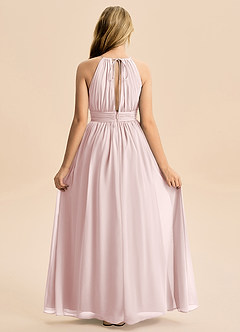 Azazie Noelle Junior Blushing Pink A-Line Pleated Chiffon Dress image2