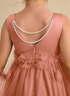 Azazie Lux Flower Girl Dresses MAI TAI A-Line Beaded Tulle Dress image6
