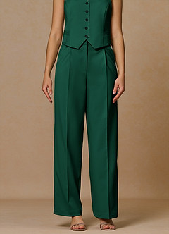 front Rowan Emerald Refined Weave Performance pants