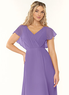Azazie Rylee Abiti da Damigella Abito A-Line in Chiffon Plissettato Tahiti image5