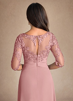 Azazie Marietta vestidos de madre de la novia Vestido Rosa Polvorienta de Encaje de Corte en A image8