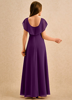 Azazie Kittie Girls Formal Robe Demoiselle D'honneur Fillette Robe Trapèze en Mousseline de soie Grain De Raisin image2