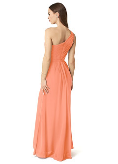 Azazie Sharon laatste Uitverkoop Jurk van Chiffon met A-Lijn One-Shoulder Zonsondergang image5