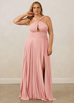 Christian Siriano Bridal for Azazie 1009 Bridesmaid Dresses Rosette A-Line Pleated Chiffon Dress image11